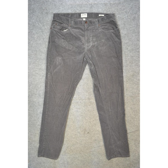 Todd Snyder Pants Mens 34x32 Gray Stretch Corduroy Slim 5 Pocket Italian fabric